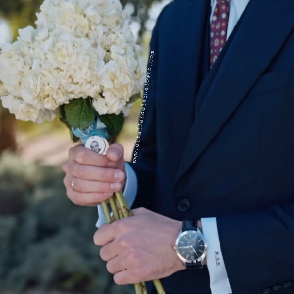 LAZO PARA RAMO DE NOVIA CON FOTO