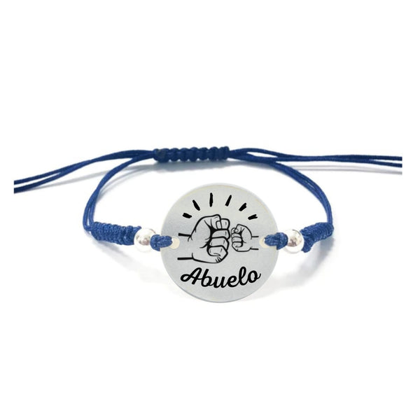 Pulsera para grabar, hilo macrame ajustable