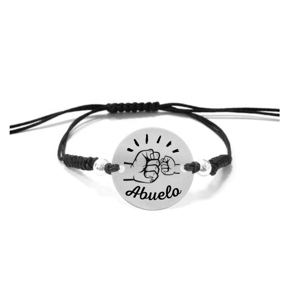 Pulsera para grabar, hilo macrame ajustable