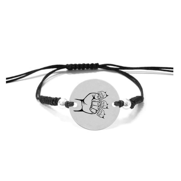 Pulsera para grabar, hilo macrame ajustable
