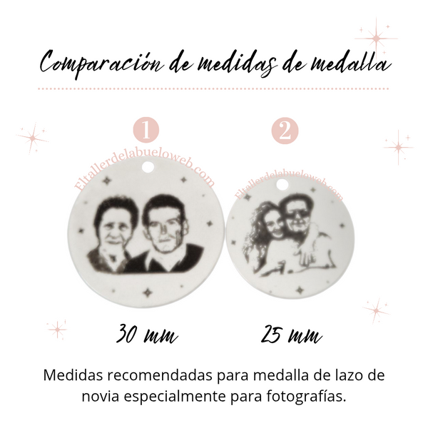 LAZO PARA RAMO DE NOVIA CON FOTO