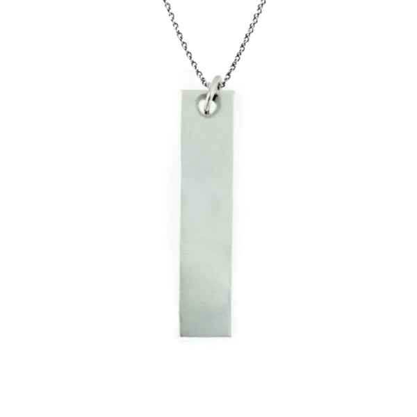 Colgante rectángular en plata de ley