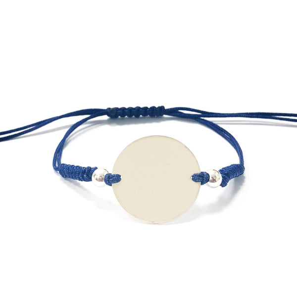 Pulsera para grabar, hilo macrame ajustable