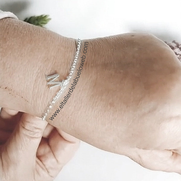 SILVER INITIAL BRACELET