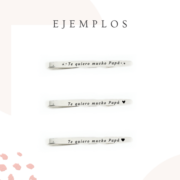 PERSONALISIERTE SILBERNE KRAWATTENKLEMME