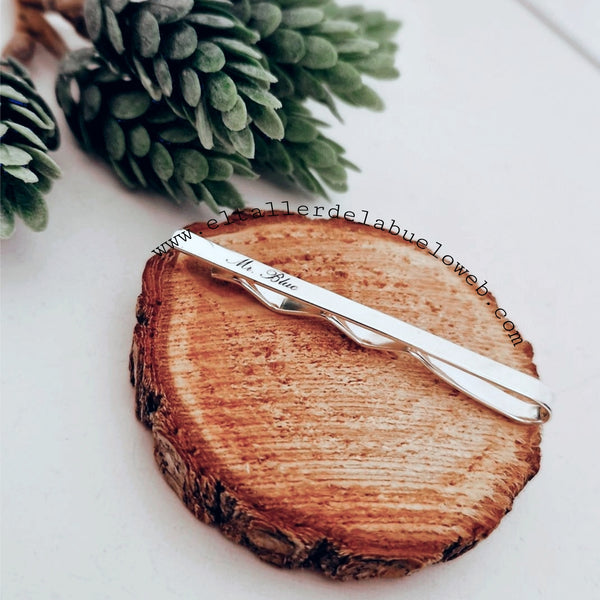 PERSONALISIERTE SILBERNE KRAWATTENKLEMME