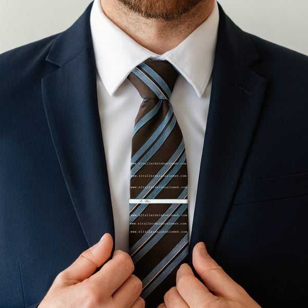 PERSONALISIERTE SILBERNE KRAWATTENKLEMME