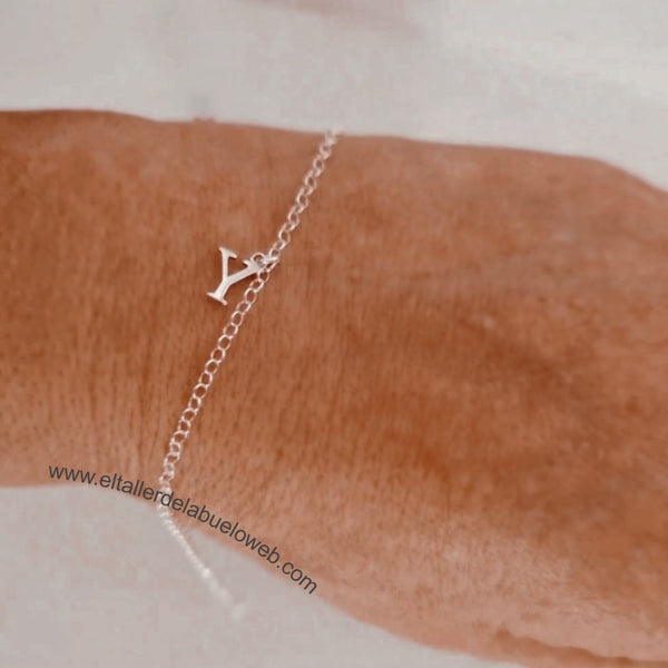 SILVER INITIAL BRACELET