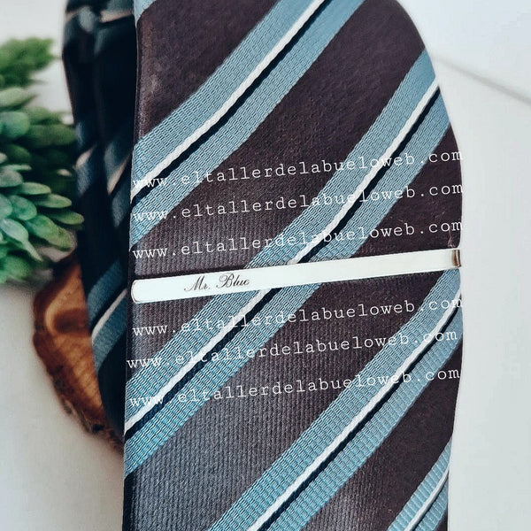 PERSONALISIERTE SILBERNE KRAWATTENKLEMME